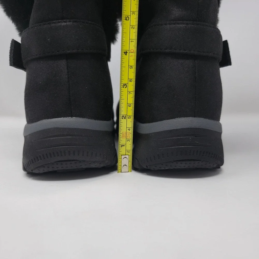 Skechers Slip-ins Boots Black On-the-GO Joy Faux Fur Winter Womens 10 168045